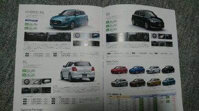 2017 Maruti Suzuki Swift regular model brochure leak