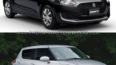 2017 Suzuki Swift (lower variant) vs 2010 Suzuki Swift front Old vs New