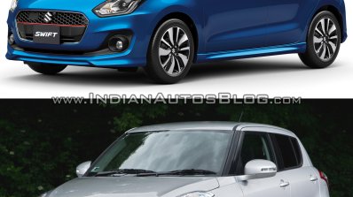 2017 Suzuki Swift vs 2010 Suzuki Swift front quarter Old vs New