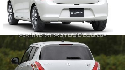 2017 Suzuki Swift vs 2010 Suzuki Swift rear quarter Old vs New