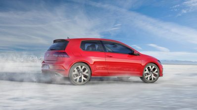 2017 VW Golf GTI (facelift) rear three quarters