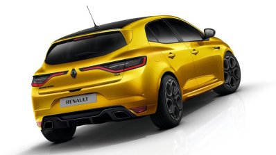 2018 Renault Megane RS rear three quarters studio image