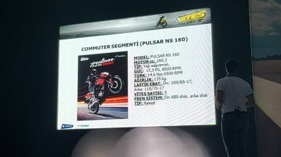 Bajaj Pulsar 160NS spec sheet