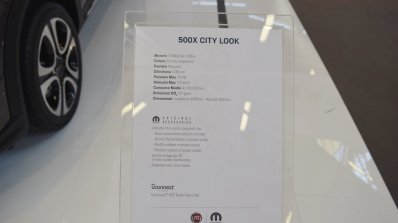Fiat 500X Mopar specifications at 2016 Bologna Motor Show