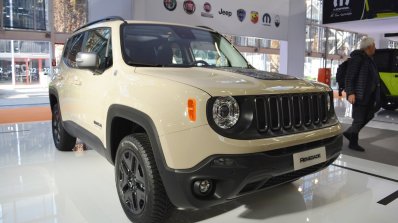 Jeep Renegade Desert Hawk front three quarters at 2016 Bologna Motor Show