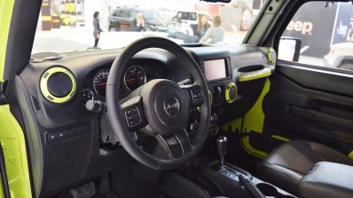 Jeep Wrangler Rubicon with MoparONE pack interior at 2016 Bologna Motor Show