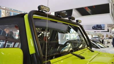 Jeep Wrangler Rubicon with MoparONE pack windshield at 2016 Bologna Motor Show
