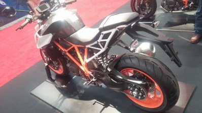 KTM 1290 Super Duke R rear three quarter at New York IMS