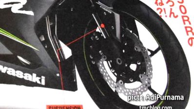 Kawaski Ninja 250 rendering front suspension