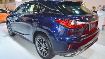Lexus RX 350 rear three quarters at 2016 Oman Motor Show