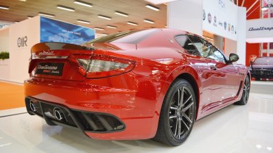 Maserati GranTurismo MC Stradale Centennial Edition rear three quarters at 2016 Bologna Motor Show