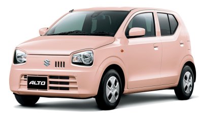 Suzuki Alto Coffret Pink Pearl metallic front three quarters