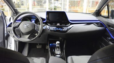 Toyota C-HR interior dashboard at 2016 Bologna Motor Show