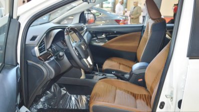 Toyota Innova front seats at 2016 Oman Motor Show