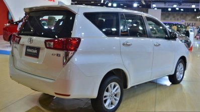 Toyota Innova rear three quarters at 2016 Oman Motor Show