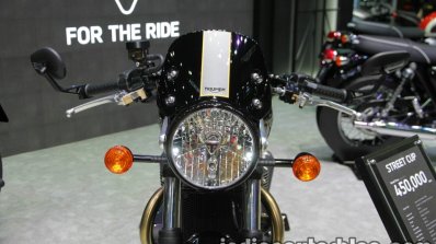 Triumph Street Cup headlamp and wind deflector at Thai Motor Expo