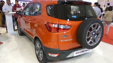 2017 Ford Ecosport Platinum rear three quarter at APS 2017