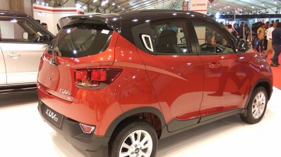2017 Mahindra KUV100 anniversary edition dual tone rear three quarter