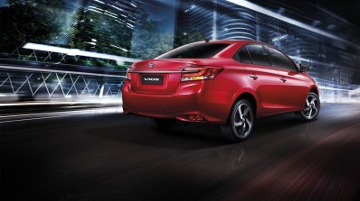 2017 Toyota Vios (facelift) rear three quarter press image