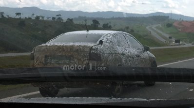 2018 VW Vento (Polo sedan) rear three quarter spied in Brazil