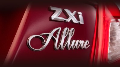 Limited Edition Maruti Swift Dzire Allure badge press image