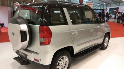 Mahindra TUV300 Dual Tone rear three quarters right side at Autocar Performance Show 2017