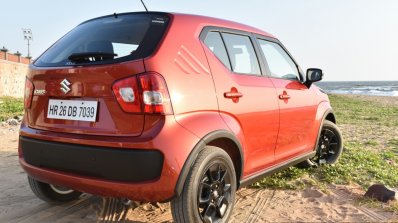 Maruti Ignis rear three quarter toe out First Drive Review
