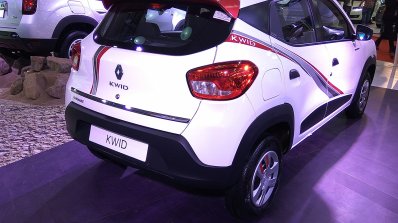 Renault Kwid Live For More Edition rear three quarter at APS 2017