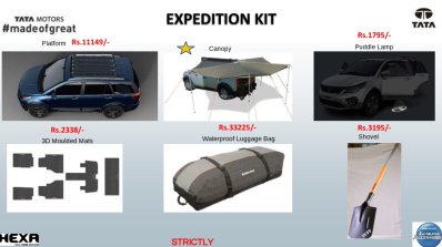 Tata Hexa Expedition accessories list