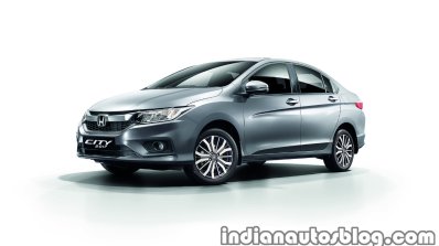 2017 Honda City (facelift) front three quarters third press image