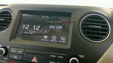 2017 Hyundai Grand i10 touchscreen snapped up close