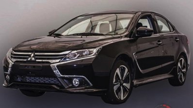 2017 Mitsubishi Grand Lancer front three quarters leaked image