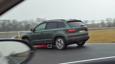 2017 Skoda Yeti rear three quarters left side spy shot