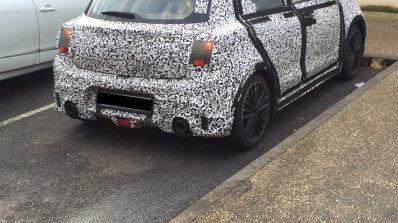 2017 Suzuki Swift Sport rear three quarters spy shot France