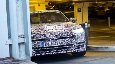 2018 Audi A8 front fascia spy shot Copenhagen