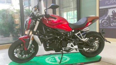 Benelli TNT750 spy shot side