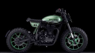 Royal Enfield Classic 500 Green Fly side view