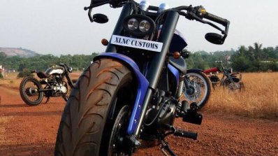 Royal Enfield Thunderbird Blue Evo by XLNC Customs front