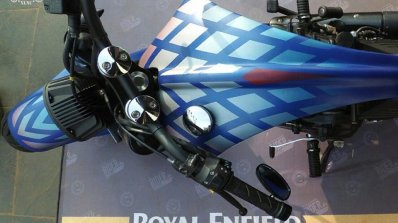 Royal Enfield Thunderbird Blue Evo by XLNC Customs handlebar