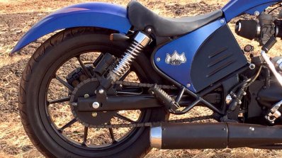 Royal Enfield Thunderbird Blue Evo by XLNC Customs rear suspension