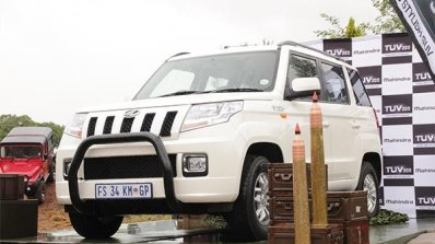 South African-spec Mahindra TUV300 front three quarters left side