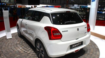 2017 Suzuki Swift SHVS (2017 Maruti Swift) rear quarter Geneva Live