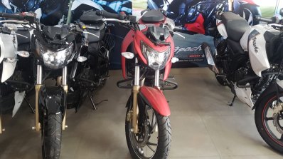 2017 TVS Apache RTR 200 BSIV at dealership front