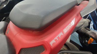 2017 TVS Apache RTR 200 BSIV at dealership pillion seat