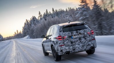 2018 BMW X3 (BMW G01) rear three quarters testing