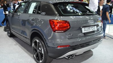 India-bound Audi Q2 rear quarter at the BIMS 2017