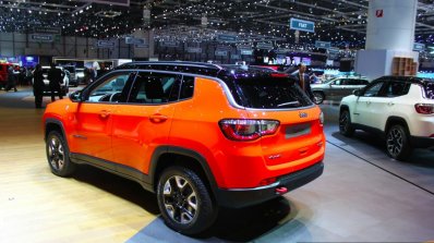 India-bound Jeep Compass Trailhawk rear three quarter at the Geneva Motor Show Live