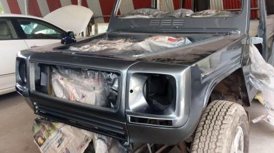 India's first Force Gurkha to Mercedes G Wagen conversion front fascia painted