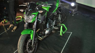 Kawasaki Z650 front three quarter left at India launch
