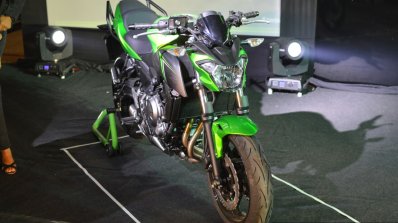 Kawasaki Z650 front three quarter right at India launch